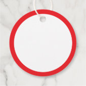 MODERNE minimale schattige feestelijke rode vrolij Bedankjes Labels (Achterkant)