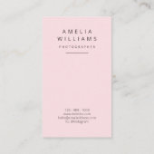 Moderne minimale schelproze Visitekaartje (Achterkant)