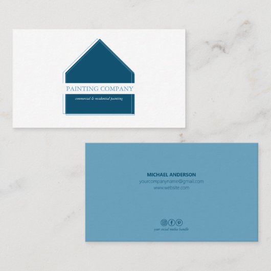 Moderne minimale schilder visitekaartje (Voorkant / Achterkant)