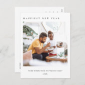 MODERNE MINIMALE SCHONE AANGEPASTE FOTO GELUKKIG N FEESTDAGENKAART (Voorkant / Achterkant)