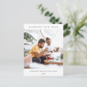 MODERNE MINIMALE SCHONE AANGEPASTE FOTO GELUKKIG N FEESTDAGENKAART (Staand voorkant)