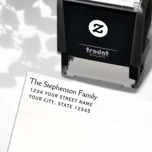 Moderne Minimale Schone Aangepaste Naam Retouradre Zelfinktende Stempel