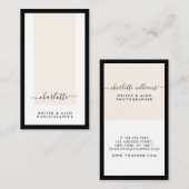 Moderne minimale, schone elegante kalligrafie - ve visitekaartje (Voorkant / Achterkant)