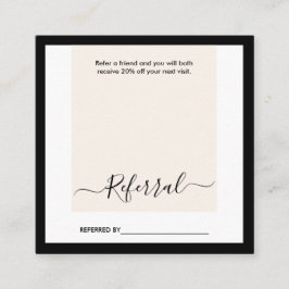 Moderne, minimale, schone elegante kalligrafie vierkante visitekaartje