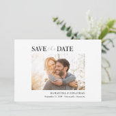 Moderne, minimale, schone foto Opslaan Datum Save The Date (Staand voorkant)