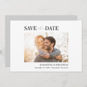 Moderne, minimale, schone foto Opslaan Datum Save The Date (Voorkant / Achterkant)