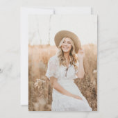 Moderne minimale script Afstuderen foto Kaart (Achterkant)