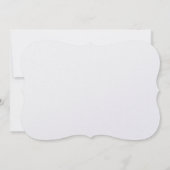 Moderne Minimale Script Die-Cut Beugel Vorm Save The Date (Achterkant)