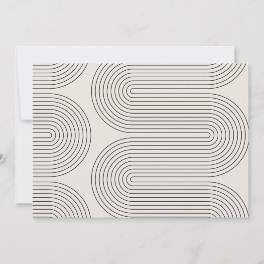 Moderne minimale script geometrische crème verjaar kaart (Achterkant)