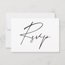 Moderne minimale script kalligrafie bruiloft onlin RSVP kaartje