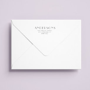 Moderne Minimale Script Return Address Stempel