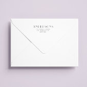 Moderne Minimale Script Return Address Stempel