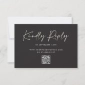 Moderne minimale script trouw-RSVP met Stripe RSVP Kaartje (Voorkant)