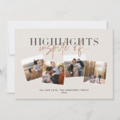 Moderne, minimale script typografie highlights feestdagenkaart (Voorkant)