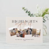 Moderne, minimale script typografie highlights feestdagenkaart (Staand voorkant)