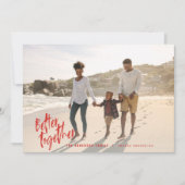 Moderne minimale script vakantie foto feestdagenkaart (Voorkant)