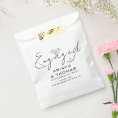 Moderne Minimale Script Verlovingsfeest Bedankzakje (Gezegeld)