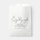 Moderne Minimale Script Verlovingsfeest Bedankzakje (Voorkant)