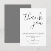 Moderne Minimale Script-Vrijgezellenfeest Bedankkaart (Voorkant / Achterkant)