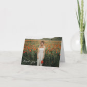 Moderne, minimale scriptfoto Hartelijk dank Bedankkaart (Voorkant)