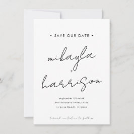 Moderne minimale scriptfoto Sla de datum op