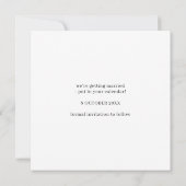 Moderne minimale scriptfoto Sla de datum op Kaart (Achterkant)