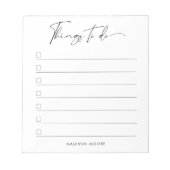 Moderne Minimale scriptkalligrafie om een lijst te Notitieblok (Voorkant)