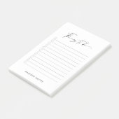 Moderne Minimale scriptkalligrafie om een lijst te Post-it® Notes (Schuin)