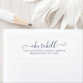 Moderne Minimale scriptkalligrafie voor achternaam Etiket (Insitu)