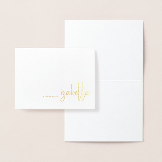 Moderne Minimale scriptnaam Folie Kaarten (Display)