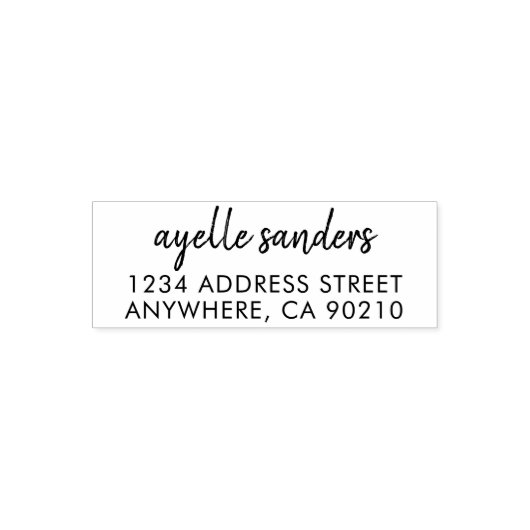 Moderne Minimale scriptnaam Terugkeeradres stempel (Design)
