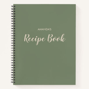 Moderne minimale scriptpagina Groen koken Recipe Notitieboek