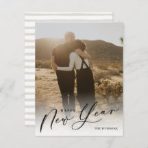 Moderne, minimale scripts Happy New Year Photo Hol