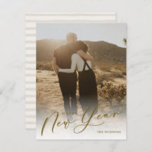 Moderne, minimale scripts Happy New Year Photo Hol