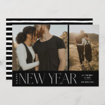 Moderne, minimale scripts Happy New Year Photo Hol