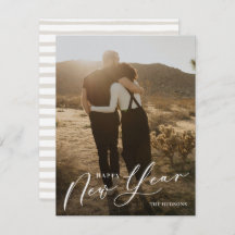 Moderne, minimale scripts Happy New Year Photo Hol