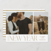 Moderne, minimale scripts Happy New Year Photo Hol