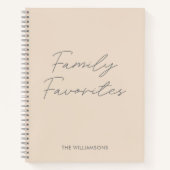 Moderne, minimale scripts voor Blush Cooking Recip Notitieboek (Voorkant)