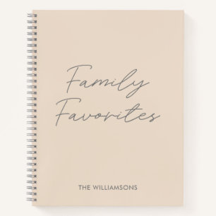 Moderne, minimale scripts voor Blush Cooking Recip Notitieboek