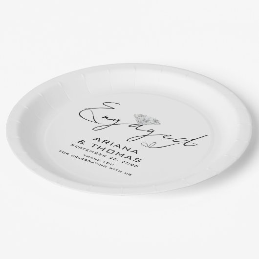 Moderne minimale scriptservice papieren bordje (Gekanteld)