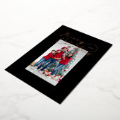 Moderne, minimale scripttypografie 1 foto-Kerstmis Folie Feestdagenkaart (Gedraaid)