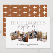 Moderne, minimale scripttypografie hoogtepunten feestdagenkaart (Voorkant / Achterkant)