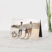 Moderne minimale scriptvakantiefoto feestdagen kaart (Voorkant)