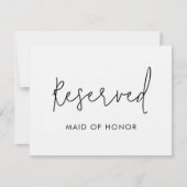 Moderne Minimale scriptverbinding voor reservering Kaart (Voorkant)