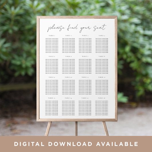 Moderne Minimale scriptvolgorde Poster