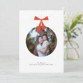 Moderne Minimale Sierfoto Kerstkaart (Staand voorkant)