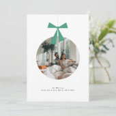 Moderne Minimale Sierfoto Kerstkaart (Staand voorkant)