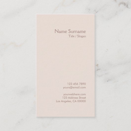 Moderne minimale SimpleTypo Koffiekorting - Vertic Visitekaartje (Achterkant)