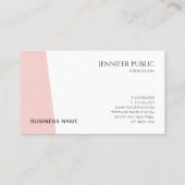 Moderne, minimale Sjabloon Blush Pink Elegant Visitekaartje (Achterkant)