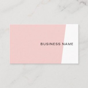 Moderne, minimale Sjabloon Blush Pink Elegant Visitekaartje